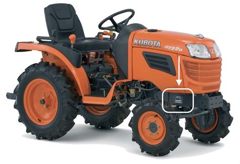 kubota skid steer serial number location|kubota tractor serial number search.